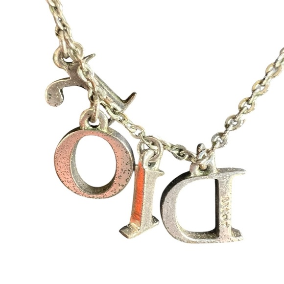 Dior Silver Script Necklace - Picture 10 of 12